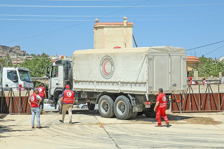Hilfstransport nach Suweida Hilfslieferung in Syrien mit Unterstützung des DRK