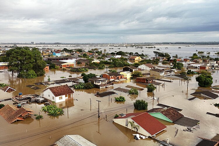 Überschwemmter Stadtteil von Porto Alegre