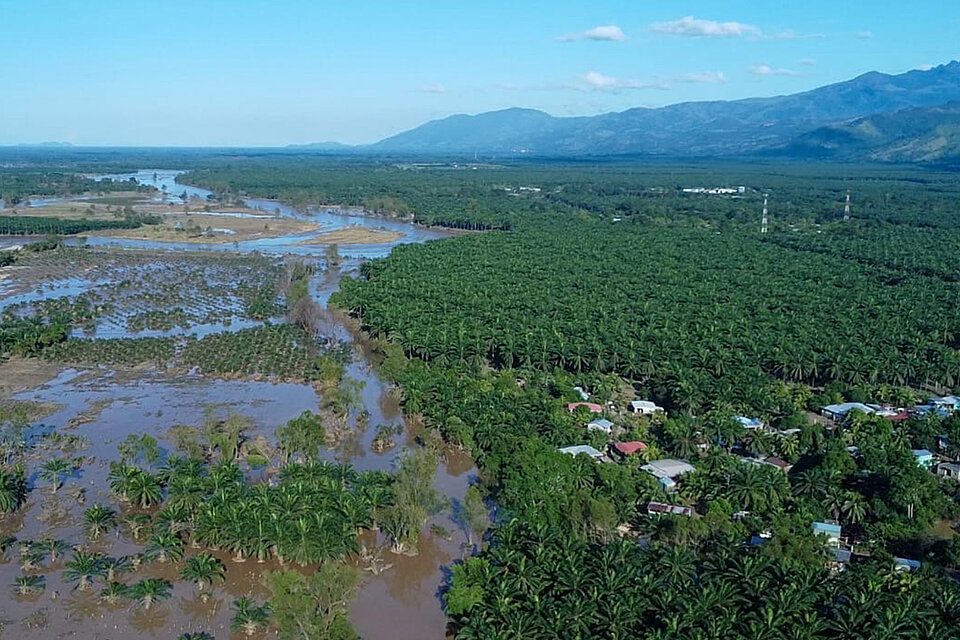 Luftaufnahme nach überschwemmungen in Honduras 