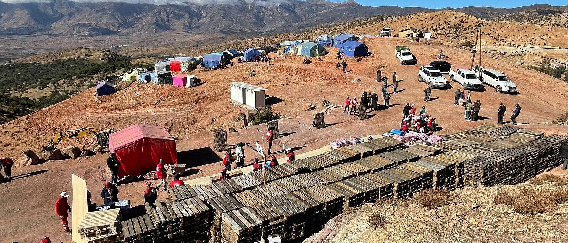 Marokko Webformat Foto einer Region in Marokko in der DRK Hilfsmaßnahmen stattfinden