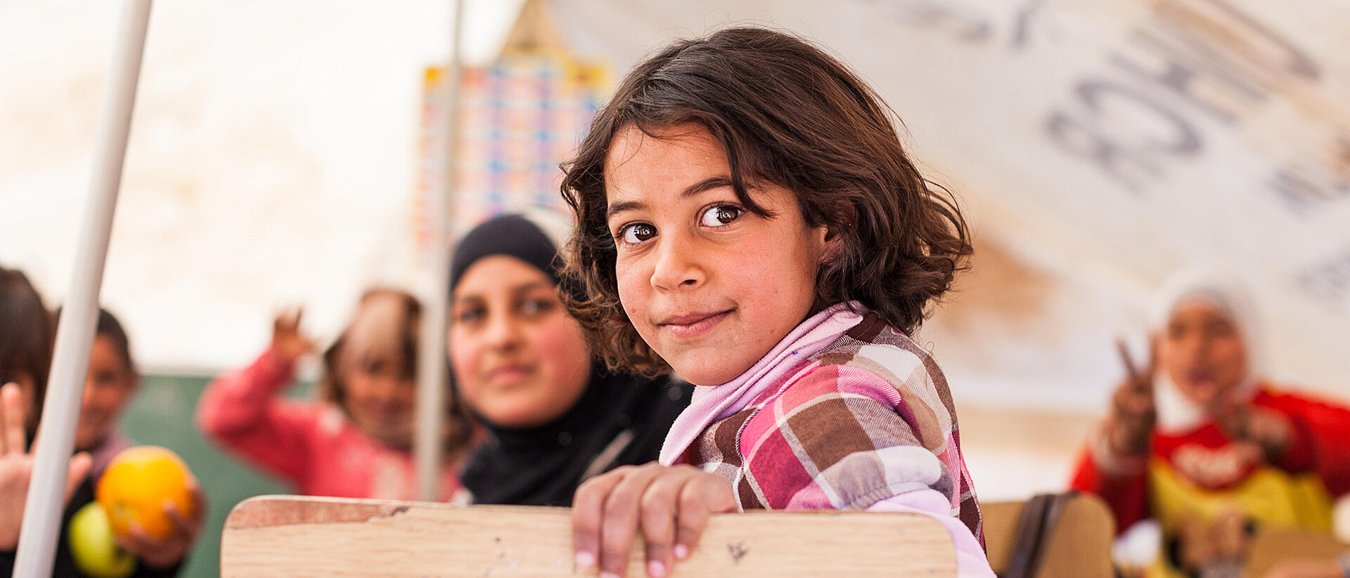 Humanitäre Hilfe im Nahen Osten Mädchen in Jordanien