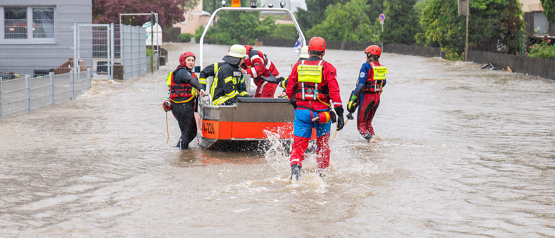 Wasserwacht Team im Einsatz in Bayern 
