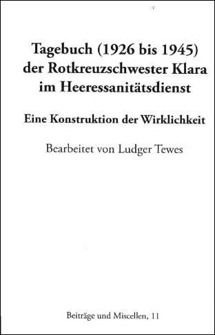 Tagebuch Rotkreuzschwester Klara Coverbild Tagebuch Rotkreuzschwester Klara